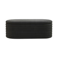 Storage Chenille Ottoman Bench Upholstered Fabric Storage Bench End Of Bed Stool With Safety Hinge For Bedroom, Living Room, Entryway, Closet 40 Inch, Black Black Contemporary Polyurethane Foam