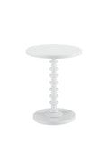 Acton White Finish Accent Table White Synthetic Wood