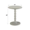 Acton White Finish Accent Table White Synthetic Wood