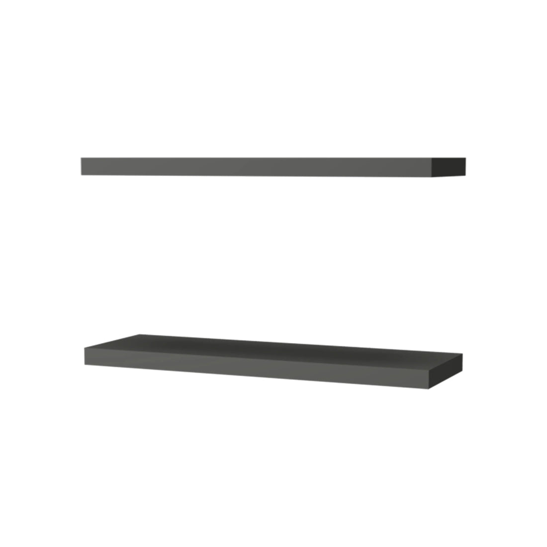 Matt Grey Floating Shelf 2 Or Less Grey Floating Horizontal Primary Living Space Wood Wall Mounted Particle Board