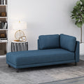 Chaise Lounge Navy Blue Fabric