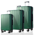 Luggage Sets 3 Piece, Expandable Hard Shell Abs Suitcases With Double Spinner, Travel Luggage Set With Tsa Lock 20 24 28Inch, Green Green Abs