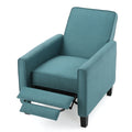 Teal Linen Push Back Chair For Elegant Home D Cor Teal Fabric