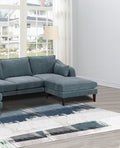 Modern Gorgeous Mineral Morgan Fabric 6Pcs Modular Sectional Set Armless Chairs One Arm Chair Ottoman U Shaped Couch Living Room Grayish Primary Living Space Cushion Back Classic,Contemporary,Modern