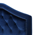 Queen&Full Sized Headboard Queen Navy Blue Velvet