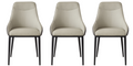 Dining Chair Modern Pu Leather Dining Room Chair With Sturdy Metal Legs, Upholstered Seat Dinner Chairs Accent Side Chairs For Indoor Kitchen Living Room Black And White, Set Of 2 Brown,Ivory Sponge Pu Leather