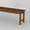 Modern Slat Top Solid Wood Patio Bench Dark Brown Dark Brown Acacia Wood