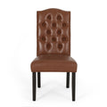 Harriet Kd Tufted Dining Light Brown Pu Leather