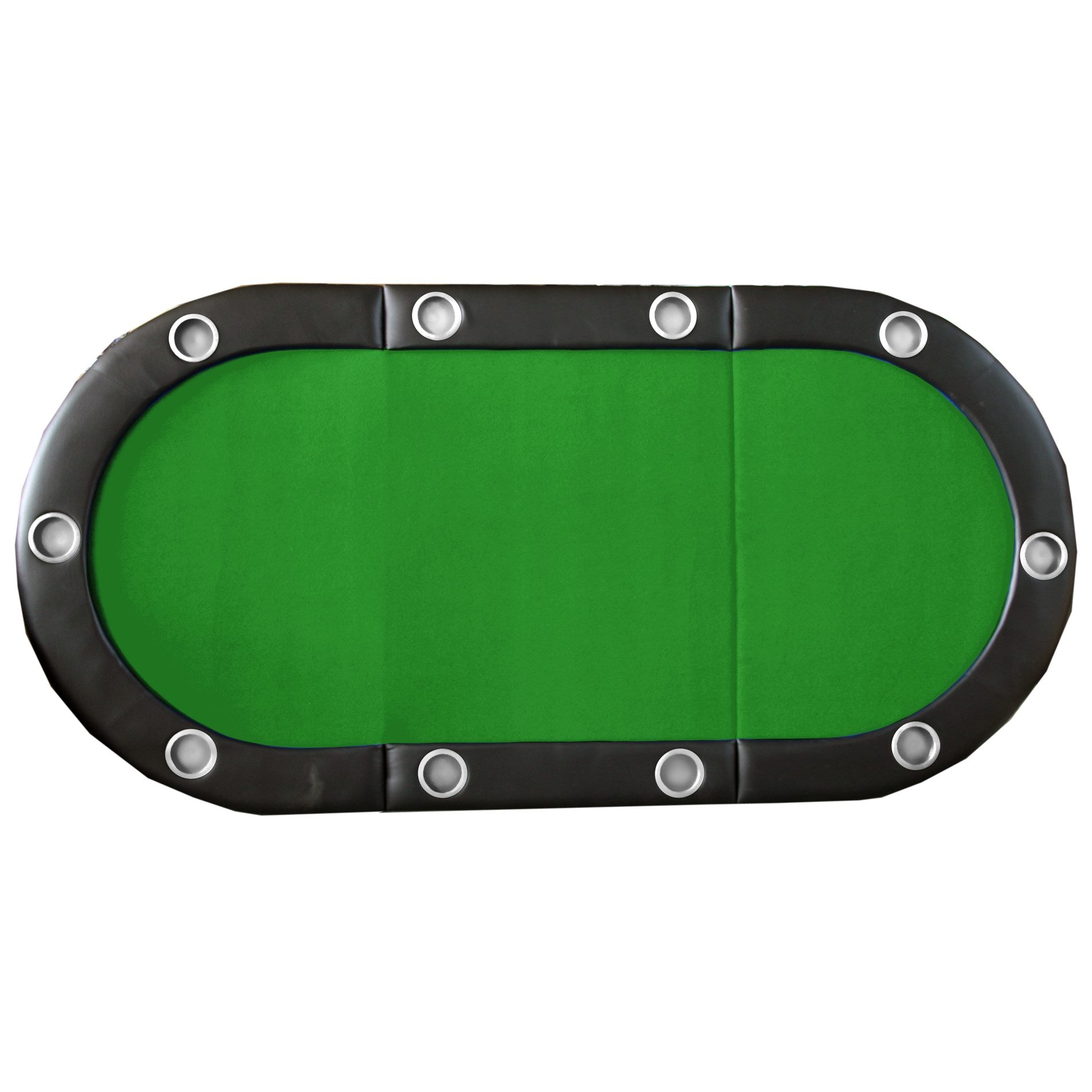 Folding Poker Table Top For 10 Players Tri Fold Texas Holdem Blackjack Casino Game Tabletop Green Green Primary Living Space Modern Mdf
