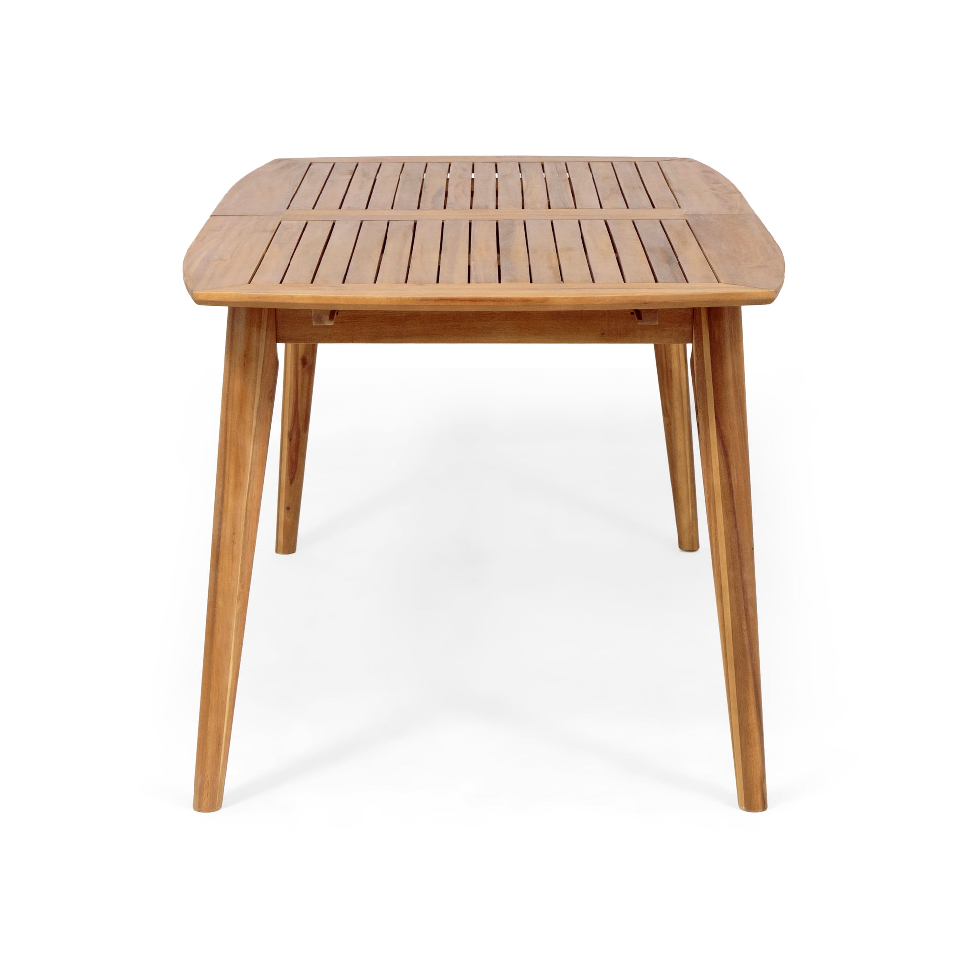 Outdoor Dining Set,Dining Chair Set Of 6 Gray Acacia Wood Expandable Dining Table Brown Gray Pe Rattan Iron Waterproof Fabric,Wood