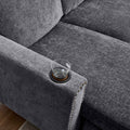 Chenille Sectional Sofa, U Shaped Sofa Couch With High Density Memory Foam, 4 Seat Comfy Modular Sofa Couch For Living Room, Modern U Shaped Sectional Sofa,U Shaped Dark Grey Dark Grey Chenille