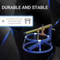 Homcom Motorcycle Tire Changer Stand With Adjustable Bead Breaker, Fit For 16 22In Tyres Blue Steel