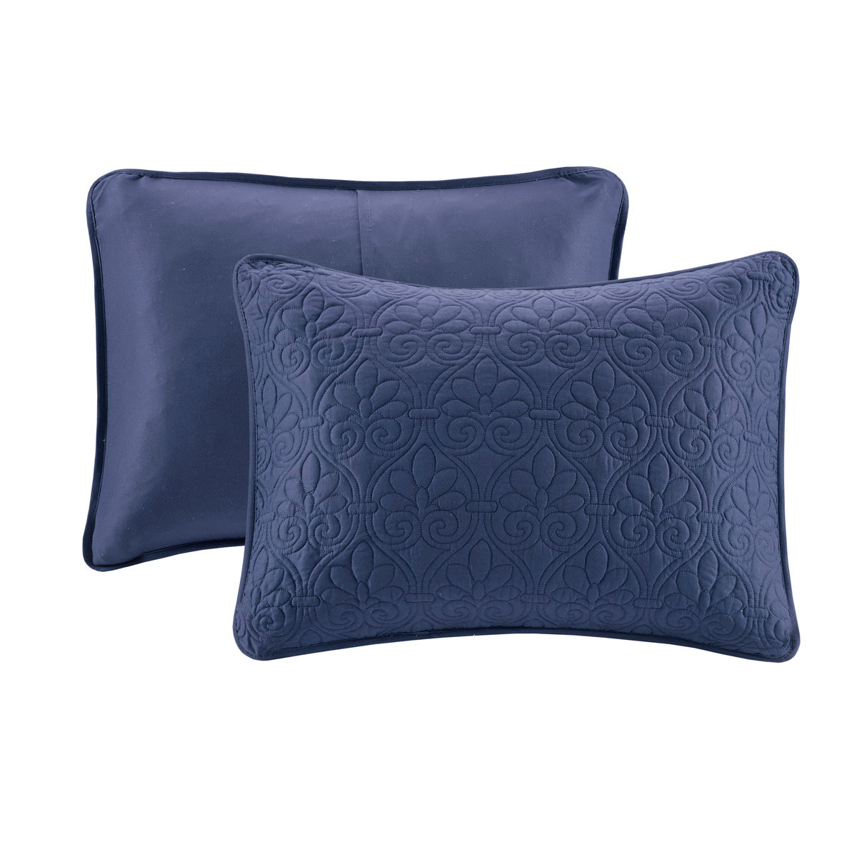 Reversible Bedspread Set Navy Queen Navy Cotton