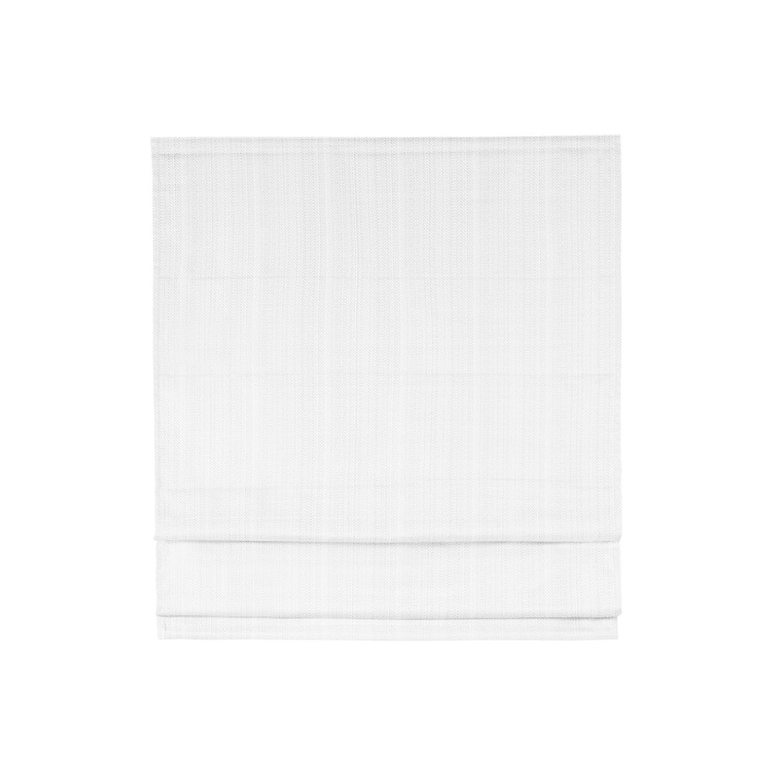 Basketweave Room Darkening Cordless Roman Shade White Polyester