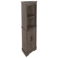 Tall Corner Cabinet With Doors For Living Room, Bathroom,Dining Room Or Kitchen,Color:Dark Walnut Walnut Mdf