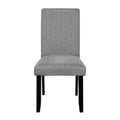 5 Piece Round Dining Table Set, 43 Inch Modern Dining Table And 4 Upholstered Chairs For Dining Room, Kitchen Room, Living Room, Easy Assembly Upholstered Chair Grey Black Dining Room American Design,Farmhouse,Mid Century Modern,Modern Round Round Fabric