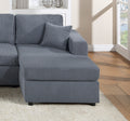 Stunning Modern Dark Gray 2Pc Sectional Set Corduroy Couch Laf And Raf Chaise Armless Loveseat Living Room Furniture Dark Gray Primary Living Space Cushion Back Contemporary,Modern U Shaped Rubberwood Corduroy 6 Seat