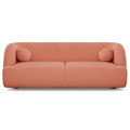 Anna French Boucle Sofa Pink Wood Primary Living Space Foam Boucle,Solid Wood 3 Seat