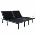 King Size Flex Head Quick Assembly Adjustable Bed Frame With Voice Activated Controls Black Metal Metal