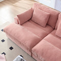 Comfor Daybed With Over Wide Sofa Bed,Modern Design Fabric Beanbag With Arms,Pink Pink Fabric 2 Seat