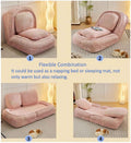 Human Dog Bed ,Lazy Sofa Couch ,5 Adjustable Position,Sit,Sleep,Fold,Suit To Put In Bedroom, Living Room ,Space Saving Design ,Pink Pink Polyester Metal Primary Living Space Medium Soft Cushion Back Modern Foam Polyester
