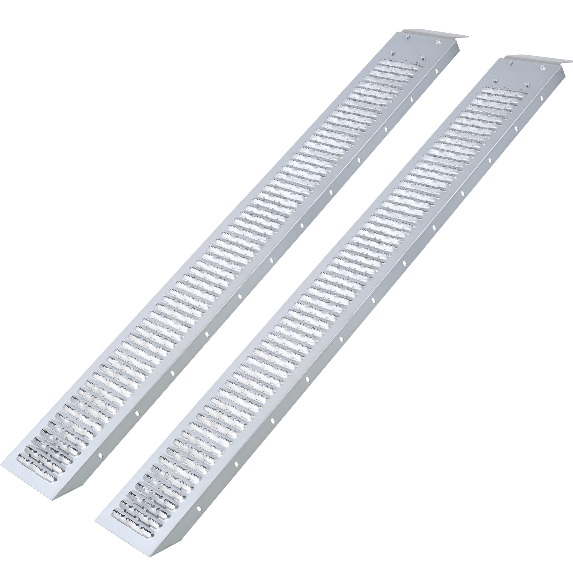 74" L Loading Ramps, 960Lbs Capacity Loading Ramps For Pickup Trucks, Steel Motorcycle Ramp, Dirt Bike Ramp For Truck, Lawn Mower, Snowblower, Atv, Quad, Pack Of 2 Silver Steel