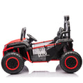 24V Two Seater Kids Ride On Utv W Parents Control,400W Super Power,Four Wheel Suspension,Led Light With Rear Searchlight,Bluetooth,Mp3,Music,Rear Storage Space,Speeds 3.73 4.97Mph For Kids Aged 3 . Red 50 99 Lbs Polypropylene