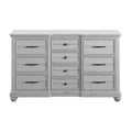 Mariano Gray 10 Drawer Dresser Gray Solid Wood