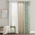 Palm Leaf Burnout Window Sheer Sage Green 50X84