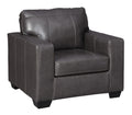 Traditional Old School Leather Box Shaped Chair And A Half With Stitch Details, Black Black Wood