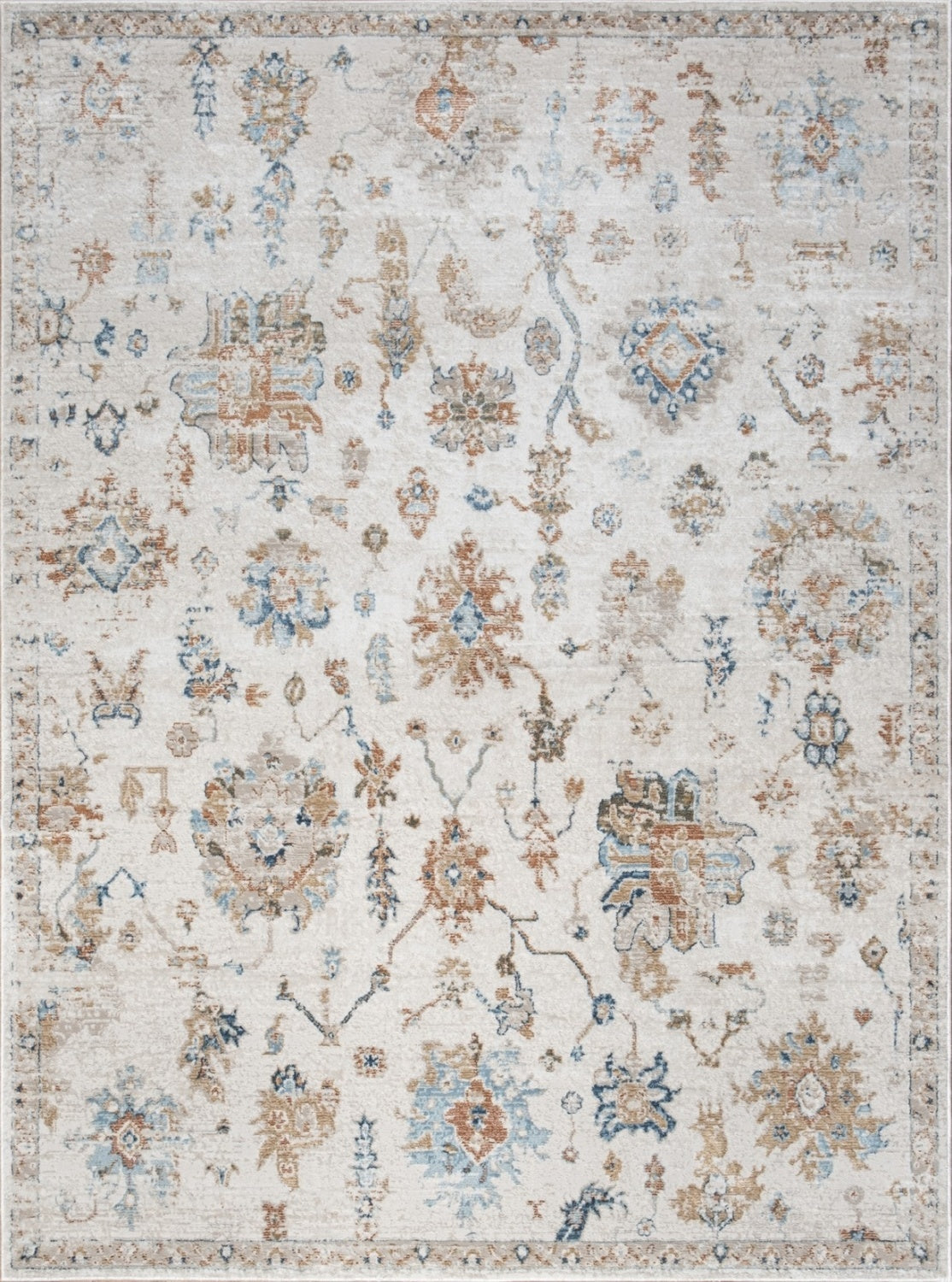 Noble Gc Gen7007 Ivory 5 Ft. 3 In. X 7 Ft. 3 In. Area Rug Ivory Polyester