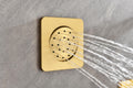 Wall Mounted Shower System In Brushed Gold With Shower Head, Handheld Shower, 3 Body Jets Brushed Gold Modern Brass Brass