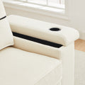 86.5 Inch Sofa Couch Deep Seat Sofa With Two Storage Spaces, T Pyce Charging Portsusb Charging Ports & 2 Cup ,Corduroy 3 Seater Couch, Modern Sofas For Living Room Beige Foam Corduroy 3 Seat