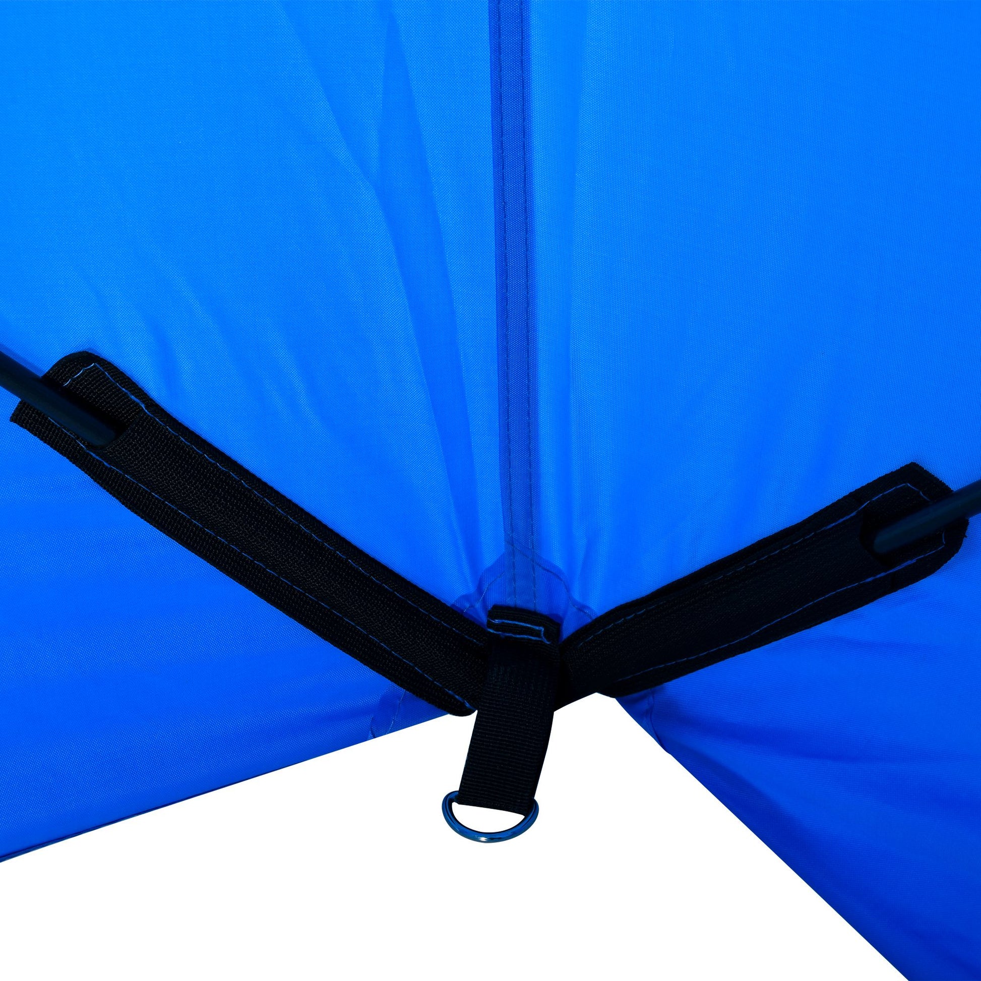 Outsunny 2 Person Ice Fishing Shelter, Pop Up Portable Ice Fishing Tent With Carry Bag, Windows And Anchors For Low Temp 22 , Blue Blue Polyester