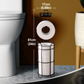 Toilet Paper Holder Holder With Shelf,Bathroom With Toilet Convenient Shelf, Holds Mega Rolls, Phone,Brown Brown Metal