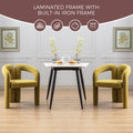 Coolmore Contemporary Designed Velvet Fabric Upholstered Accent Dining Chair Barrel Side Chairs Kitchen Armchair For Living Room Set Of 2 Olive Velvet Olive Foam Velvet