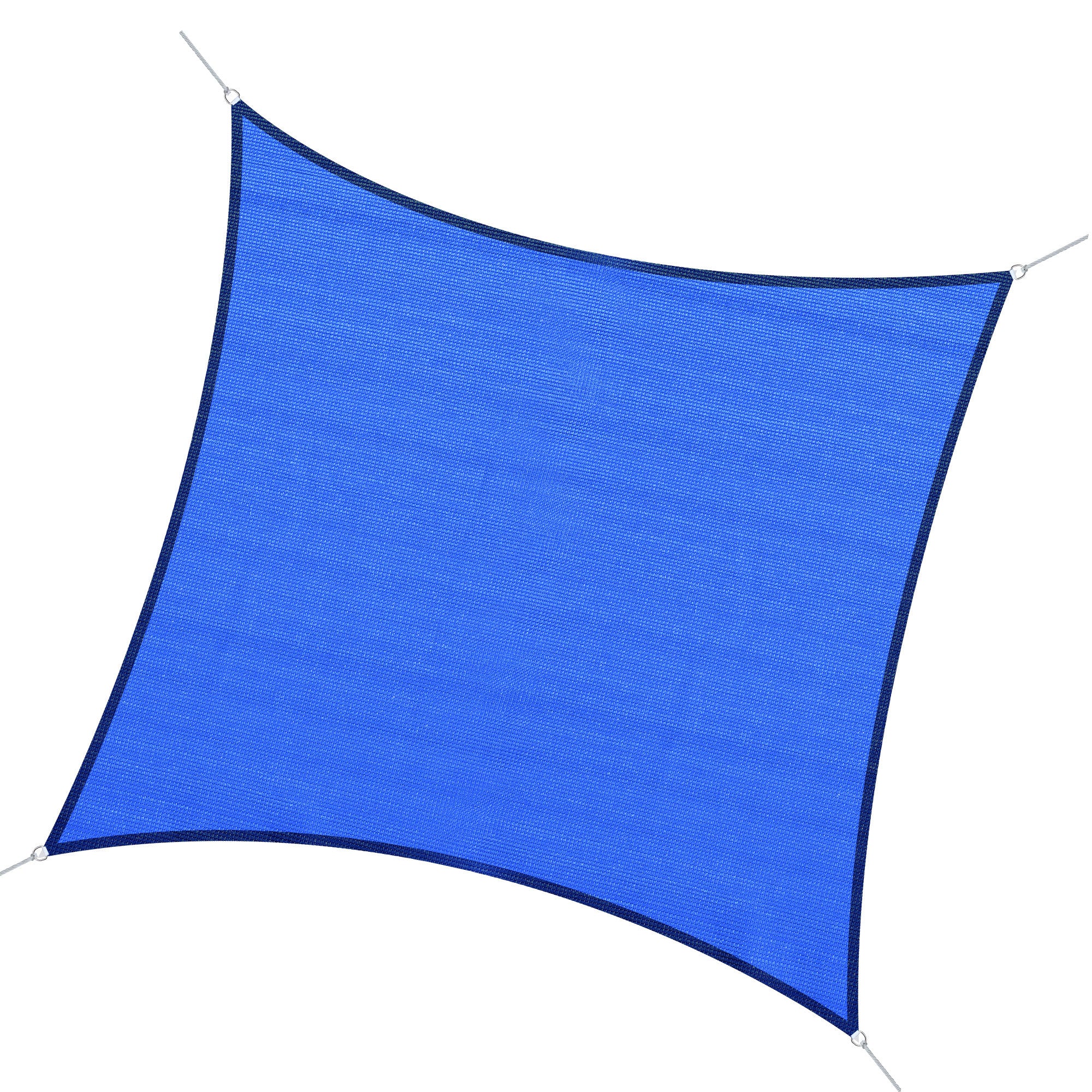 Outsunny 24' X 24' Sun Shade Sail Canopy, Uv Block For Patio Backyard Lawn Garden, Blue Blue Polyethylene