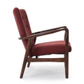 Arm Chair Brick Red Fabric