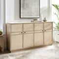 Classic Framed 4 Door Sideboard Birch Light Brown Mdf