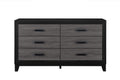 Soluto Grey And Black Dresser Black Gray Solid Wood Mdf
