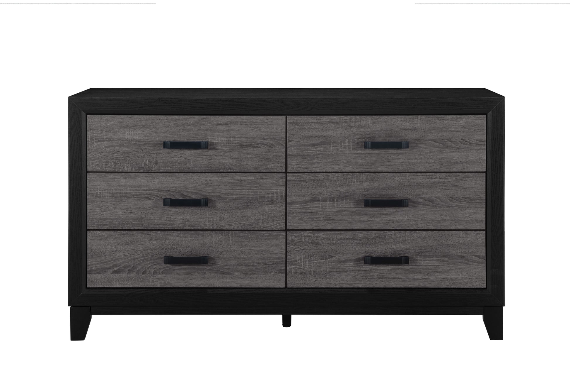 Soluto Grey And Black Dresser Black Gray Solid Wood Mdf