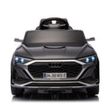 12V Kids Ride On Electric Car W Parents Remote Control,Licensed Audi Sq8 For Kids,Dual Drive,Suspension,Hanging Start,Three Speed Adjustable Music,Volume Control,Led Lights For Kids Aged 3 6. Black 50 99 Lbs Polypropylene