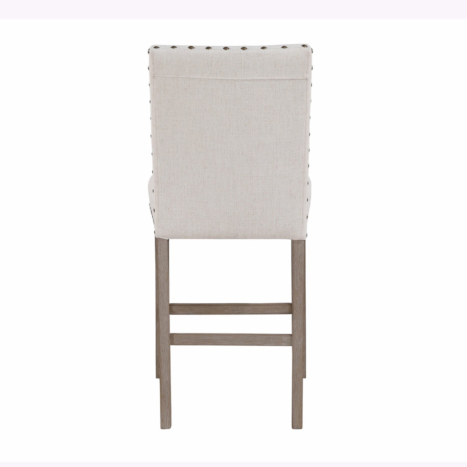 Marian White Bar Stool Kit Of 2 Solid Gray Dining Room Foam Rectangular Wipe Clean Casual Bar Stools Solid Back Set Of 2 Foam Fabric