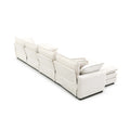 Corduroy Sofa Modern Upholstered 4 Seater With With 1 Footstool Corduroy Fabric Sofaoffice Living Room Apartment Comfort Sofa, Easy To Assemble With 2 Arm Pillows And 4 Throw Pillows Beige Corduroy 4 Seat
