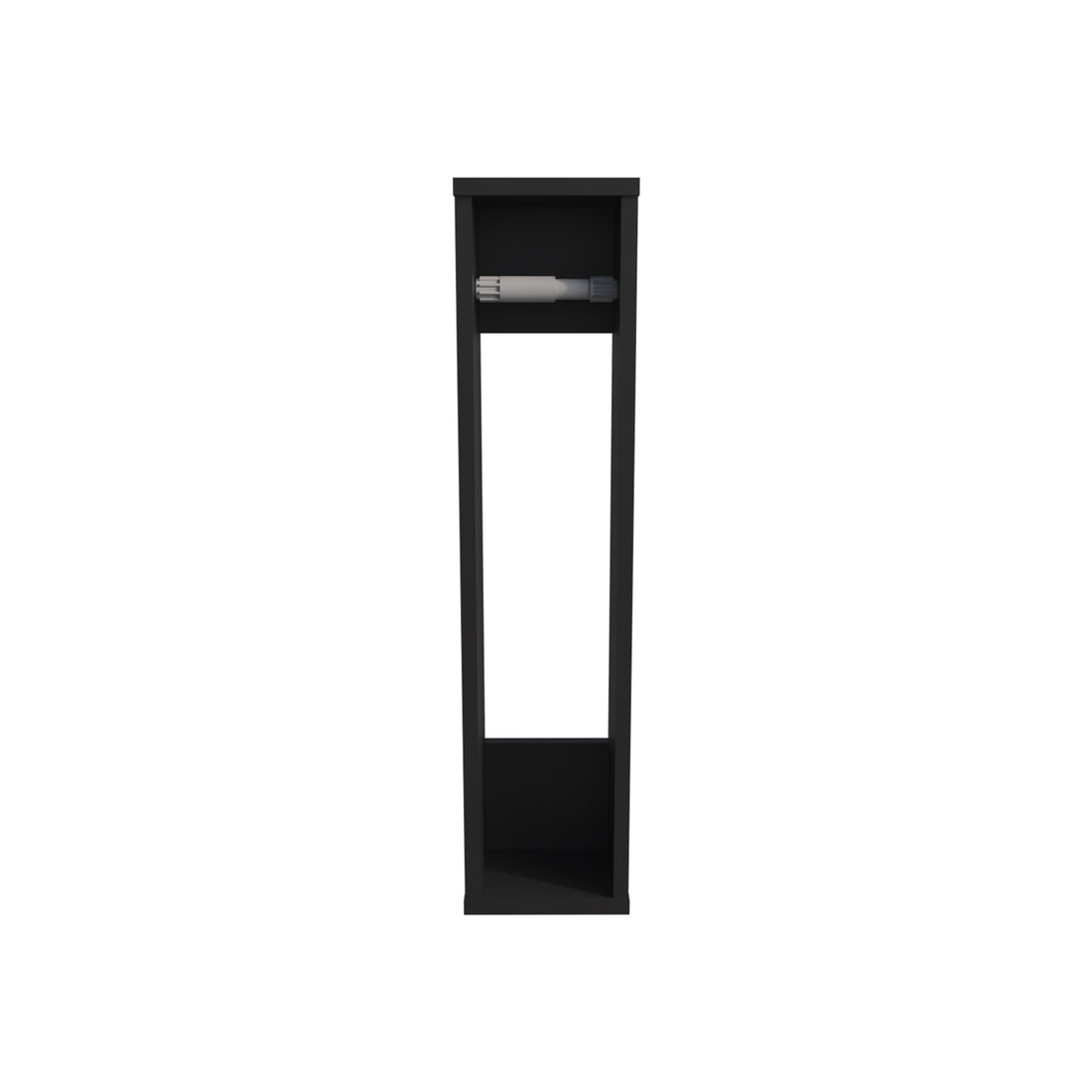 Supai Toilet Paper Holder In Melamine, Black Black Particle Board Melamine