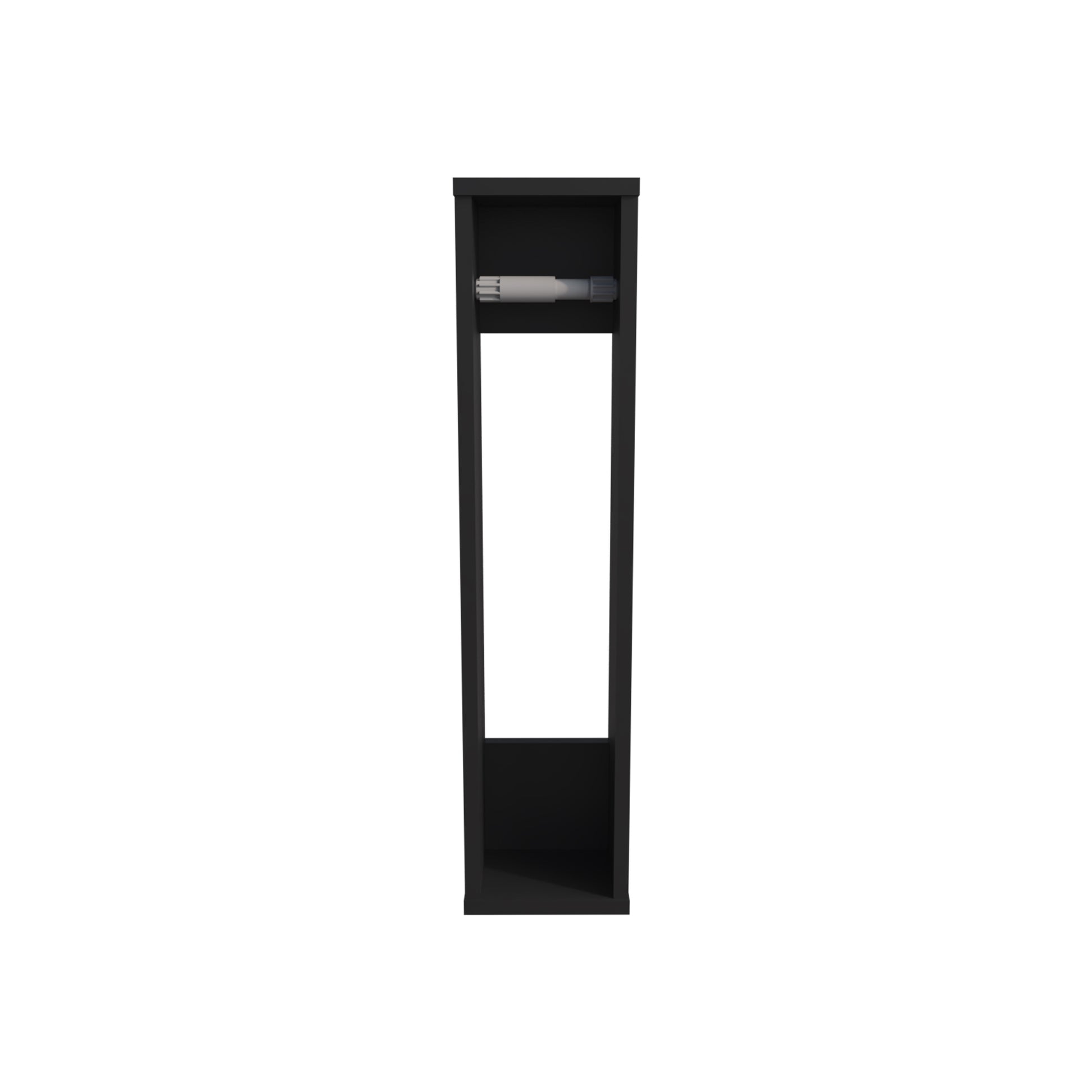 Supai Toilet Paper Holder In Melamine, Black Black Particle Board Melamine