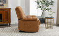 Massage Recliner Chair Electric Power Lift Recliner Chairs With Heat, Vibration, Side Pocket For Living Room, Bedroom, Light Brown Light Brown Velvet