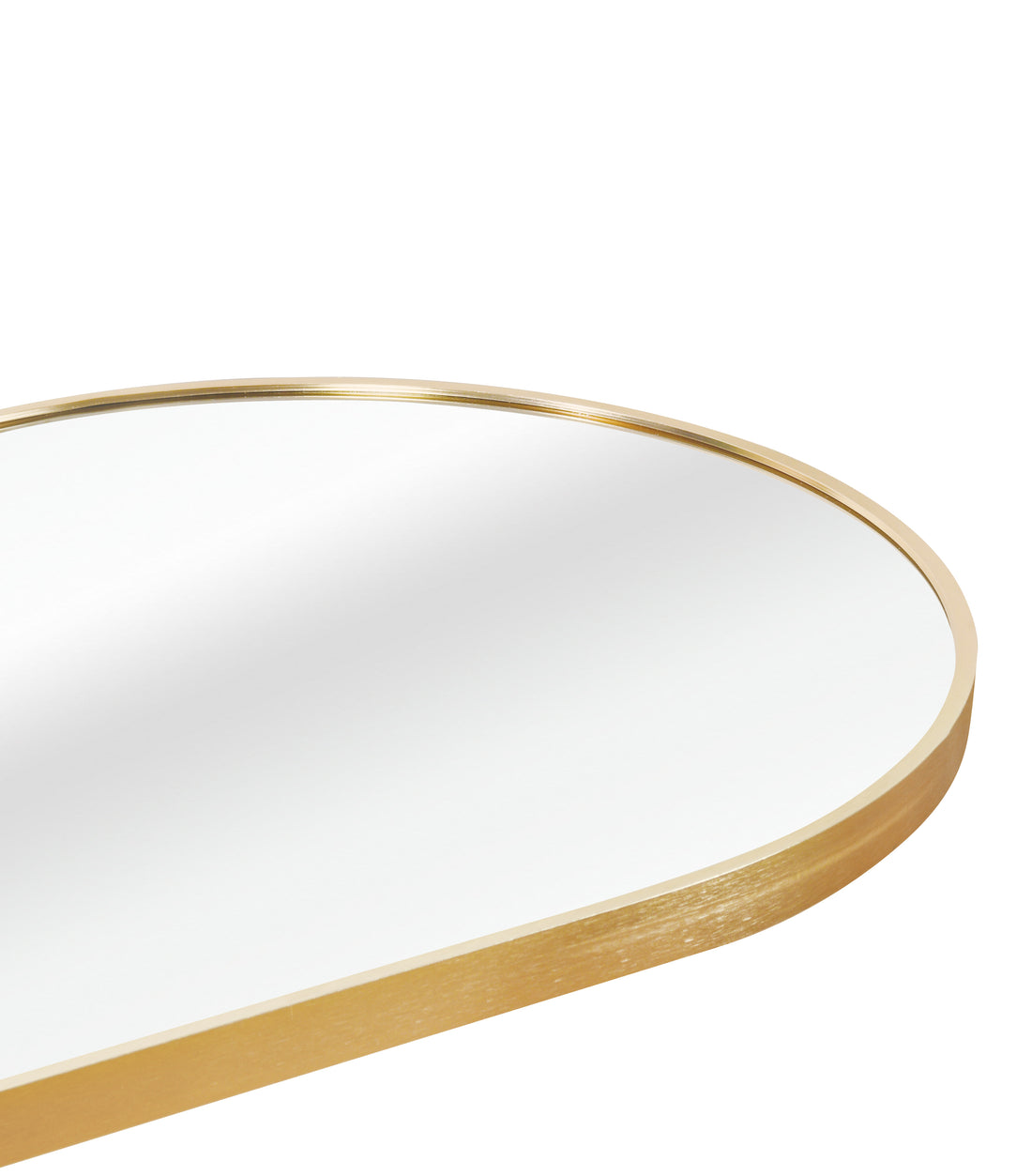 Gold 63 X 20In Pill Shaped Full Lenghth Mirror Or Bathroom Mirror Gold Classic Mdf Glass Aluminium