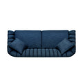 3 Seater Sofa Navy Blue Fabric