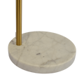 Ambient Arch Gold Brass Floor Lamp With Large Linen Shade Gold,White,White Marble Table&Floor Lamps Brass,Faux Marble,Linen